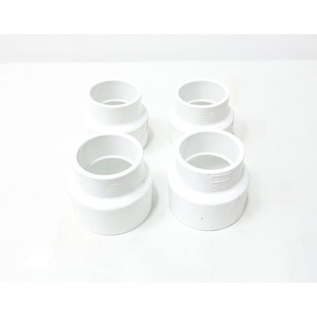 Spears Box of 4 REDUCER COUPLER SOCKET 4IN 3IN PVC PIPE ADAPTER, 4PK 429-422